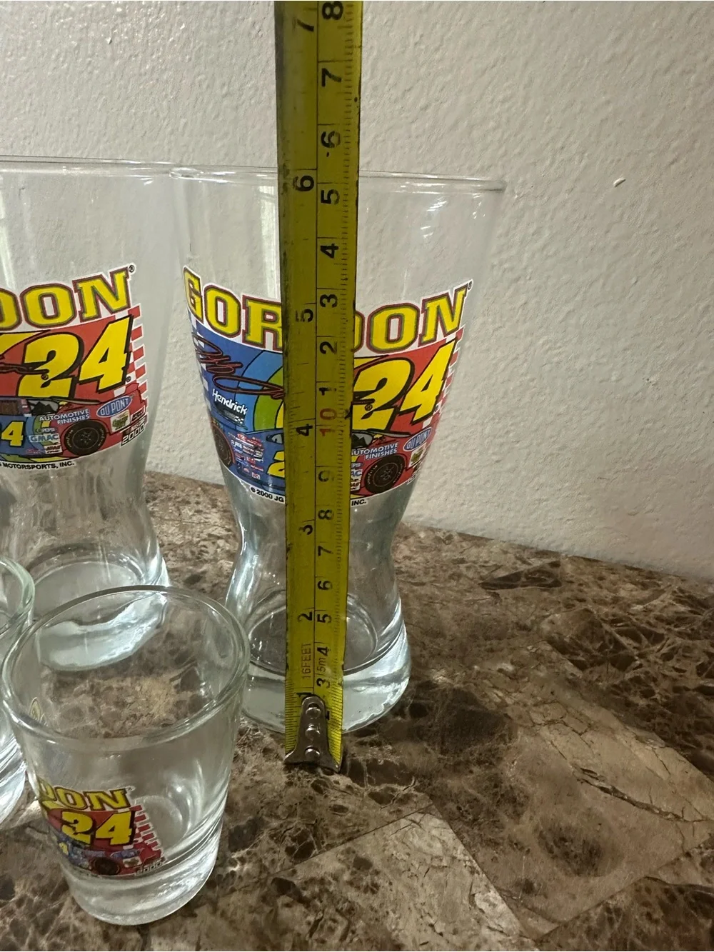 Jeff Gordon #24 Nascar Drinking And Shot Glass Set
